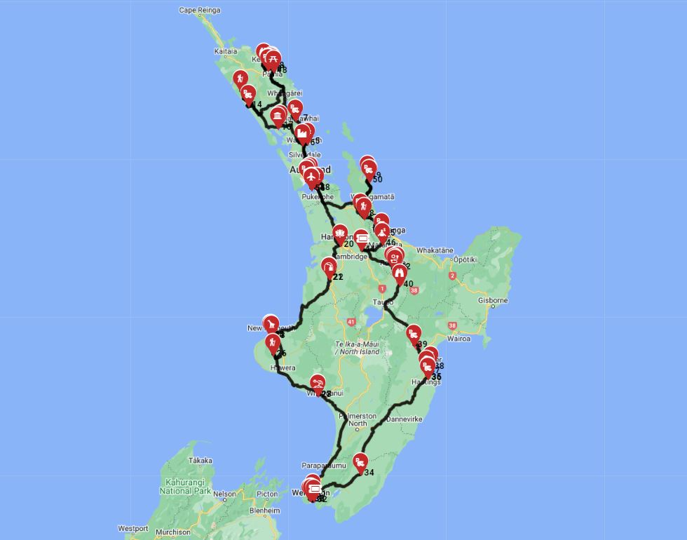 Auckland Roundtrip - Northern Island